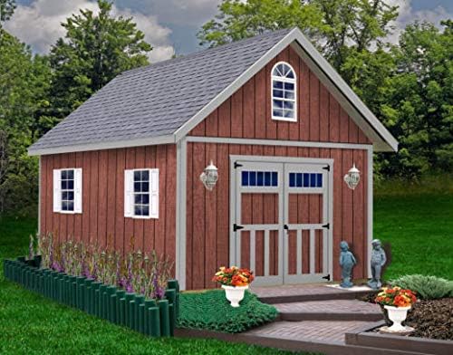 Flumarza 12x16 Ft Wood Storage Shed Kit Without Floor