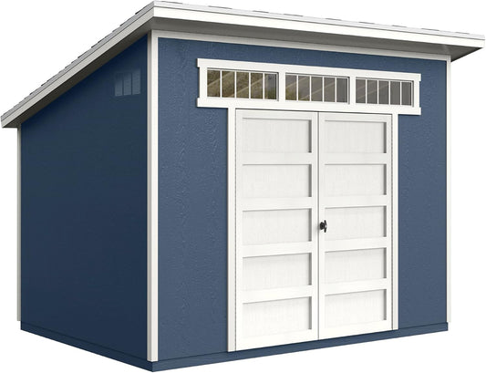Flumarza 10x7.5 Ft Wood Storage Shed with Floor Kit (Paint & Roofing Shingles Not Included)